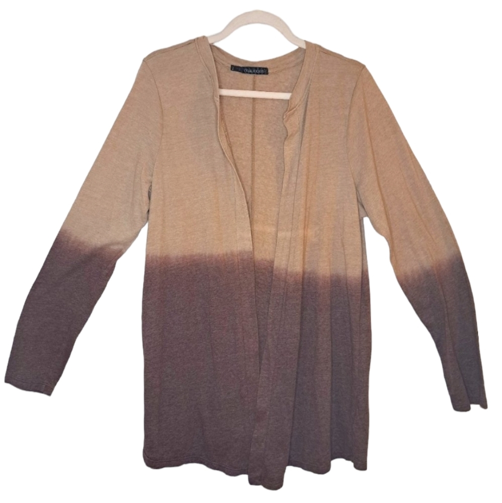 Maurices Brown Ombre Open Front Lightweight Cardigan Plus Size 2